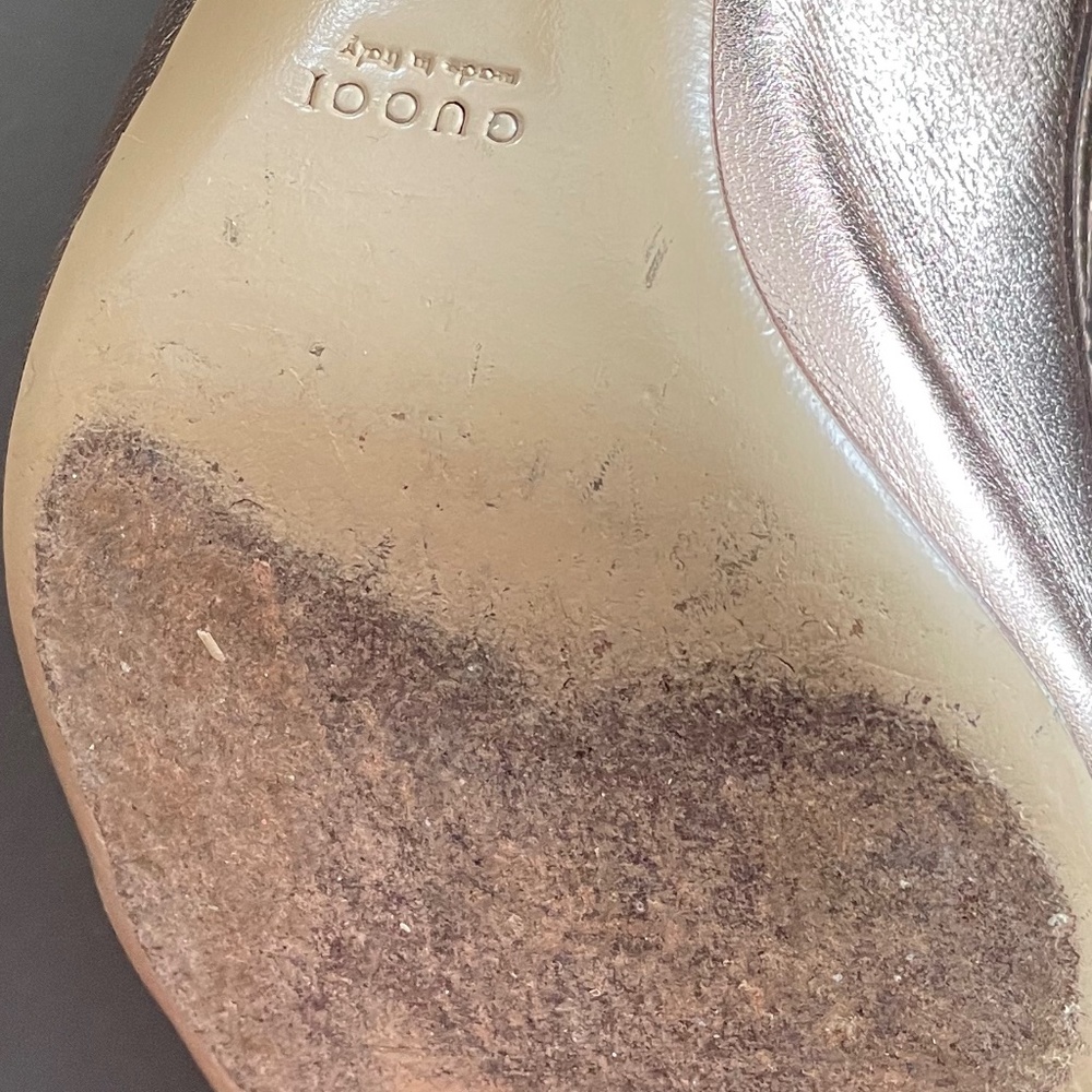 Gucci rose gold bamboo slingback 9b
